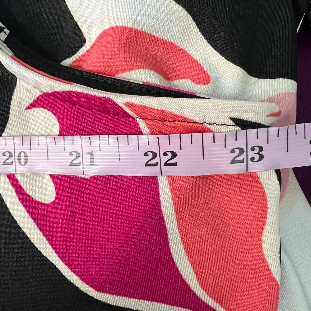 PerSeption Women Dark Floral Top 2X Party Cocktail Event Contemporary Feminine - Picture 11 of 13